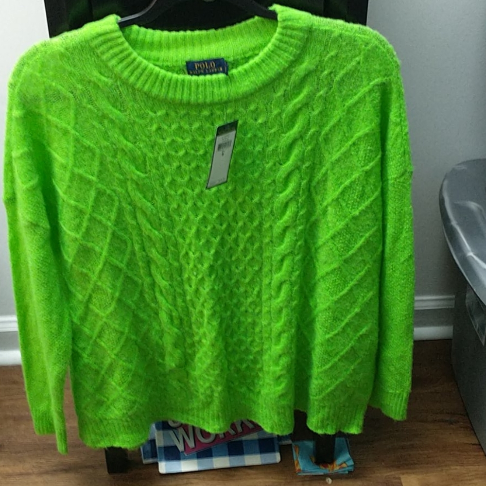 Lime green Polo sweater